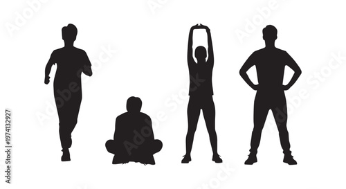 A diverse group of professionals in various roles with different attire and postures at a workplace