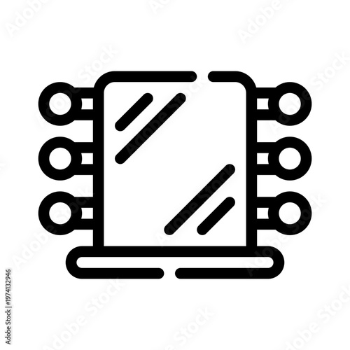 vanity mirror line icon
