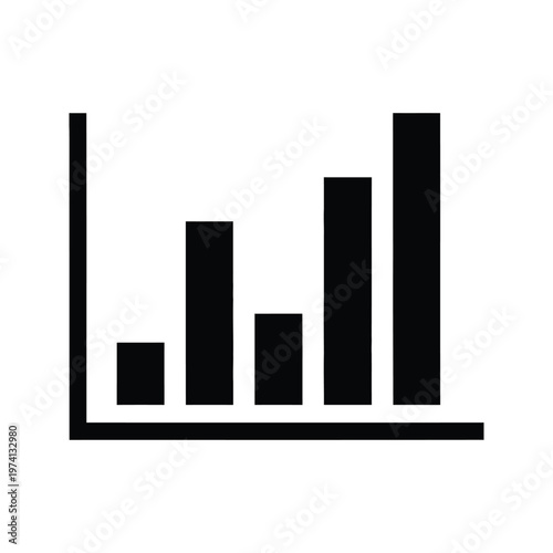 Abstract bar chart visualization with geometric shapes and modern design elements