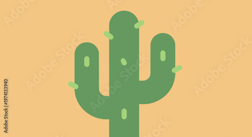 Green cactus plant with thorns.