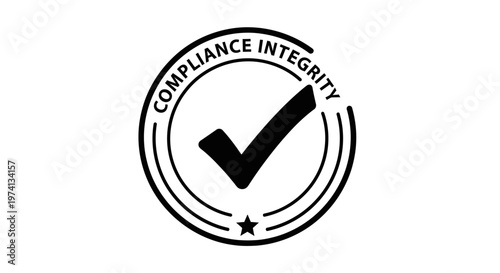 Compliance integrity checkmark seal icon.