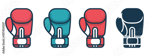 Boxing Gloves Line art vector creative fluid abstract, smooth continuous line drawing, modern artistic style, boxing sport symbol with fluid shapes for logos