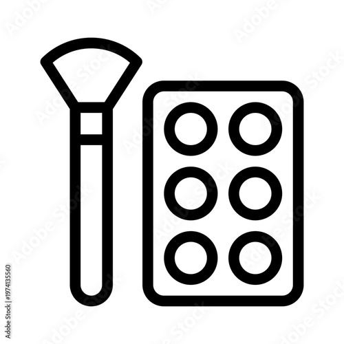 makeup kit line icon