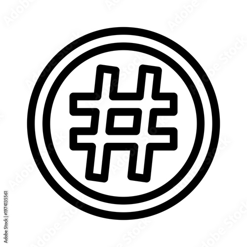 hashtag line icon