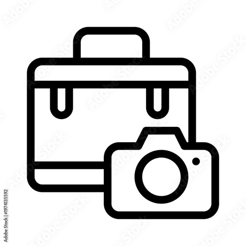 travel blogger line icon