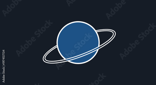 Saturn planet with ring system.