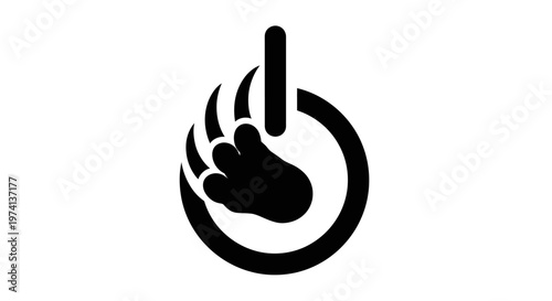 Hand Finger Touch Button Icon.