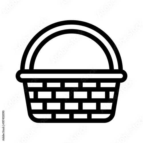 boho basket line icon
