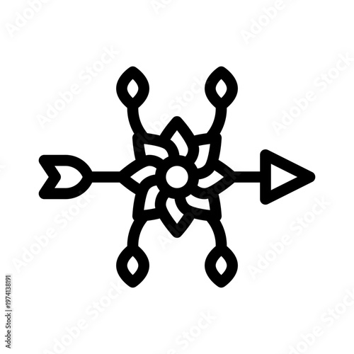 boho arrow line icon