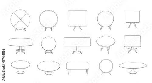 Collection of Cake Stands in Various Shapes and Styles.