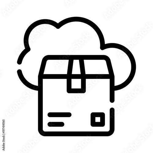cloudbox line icon