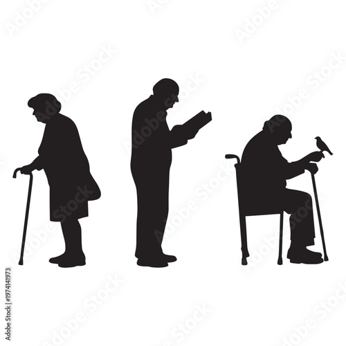 silhouettes of people