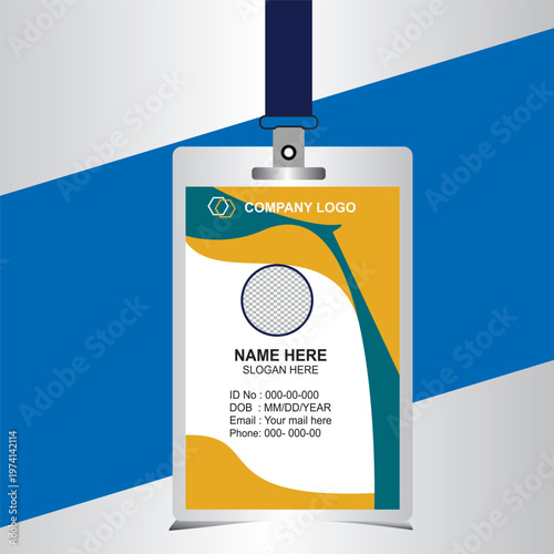 modern office id card design