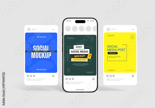 Social Media Square Posts Banners Mockup