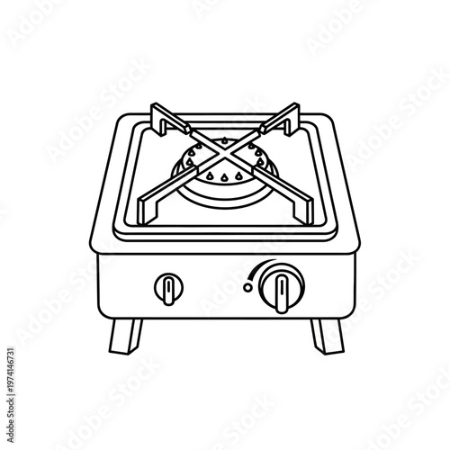 Gas Stove Burner Cooking Range Appliance.