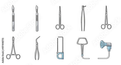 Dental Surgical Instruments - A Collection of Specialized Tools for Oral Procedures.