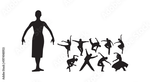 A solitary figure leads a flock of sheep across a barren landscape under a clear sky