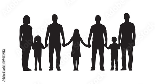 Diverse group of people standing in a line depicting unity and equality in society