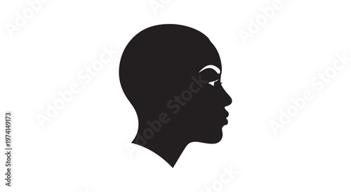 The silhouette of a person's head in profile showcasing the iconic side view appearance