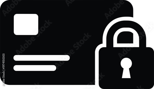 Secure credit card with a padlock, symbolizing online payment protection and financial safety.