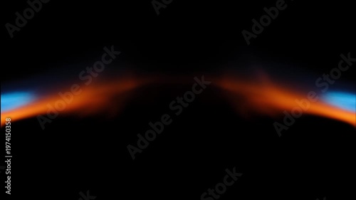 Oxy Acetylene torch of different powers and temperatures on dark background 