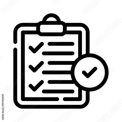 checklist line icon