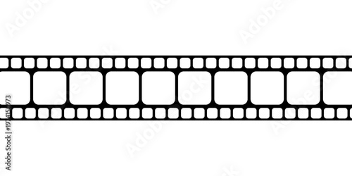 Film strip background with retro photo and cinema frames. Movie reel or video strip roll design. Vector illustration for media, film, and photography projects.eps10