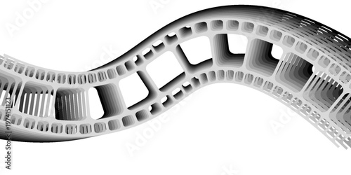 Film strip background with retro photo and cinema frames. Movie reel or video strip roll design. Vector illustration for media, film, and photography projects.eps10