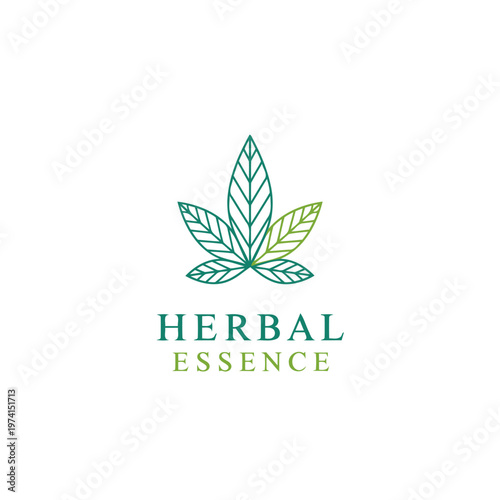 Herbal Essence Green Leaf Logo Design For Natural Wellness, Organic Products And Holistic Branding.