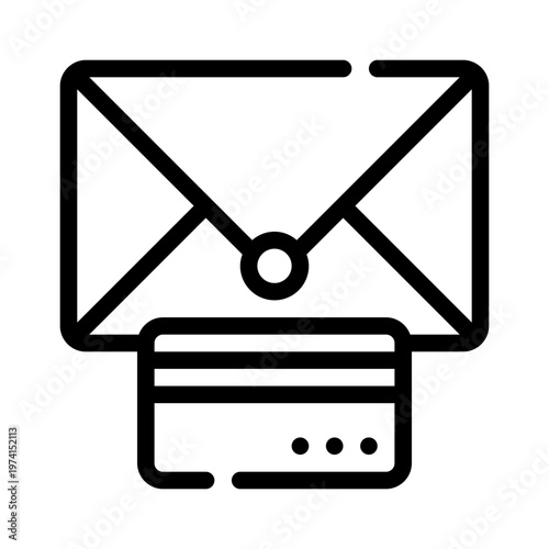 emailcard line icon