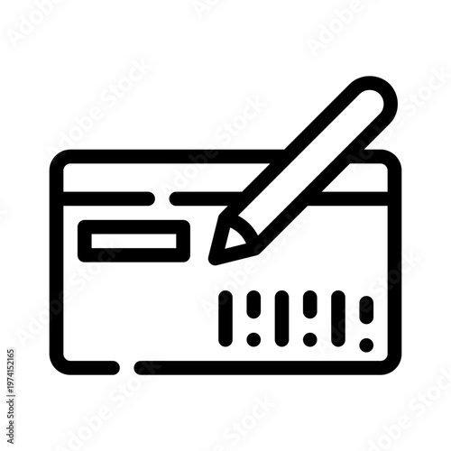 signaturecard line icon