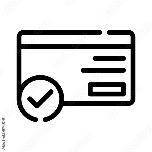 verifiedcard line icon