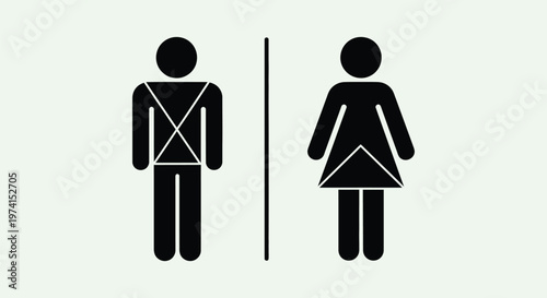 Minimal Airport Restroom Sign Icon