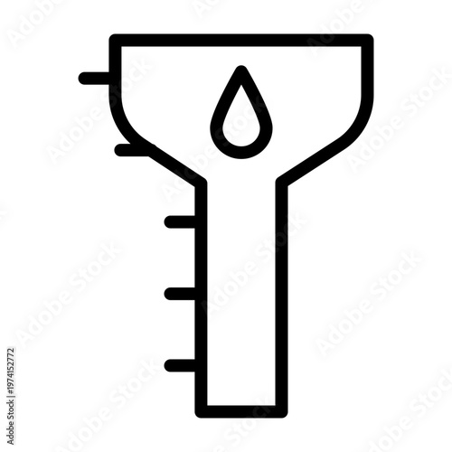 Water Tank Vector Line Icon Design