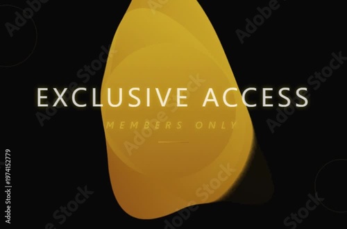Golden exclusive access members only motion graphic animation for premium loyalty programs and private membership