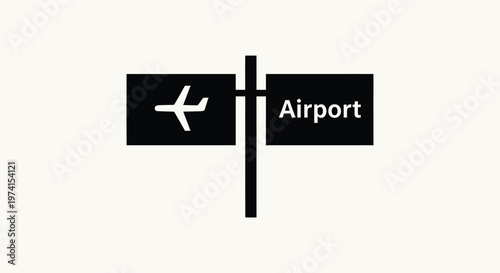 Minimal Airport Signage Icon