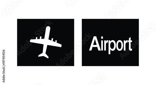 Minimal Airport Signage Icon