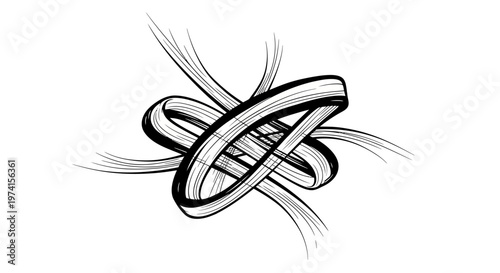 DNA double helix genetic spiral structure.