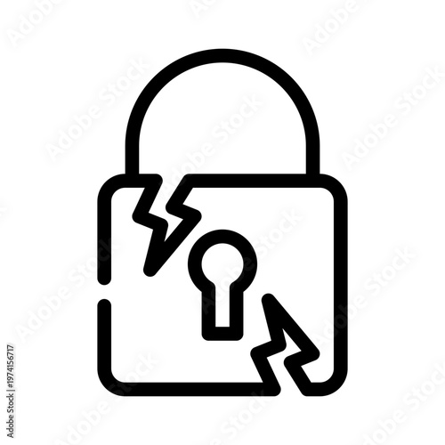 securityrisk line icon