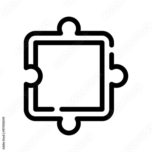 puzzle line icon