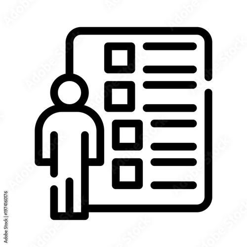 checklist line icon