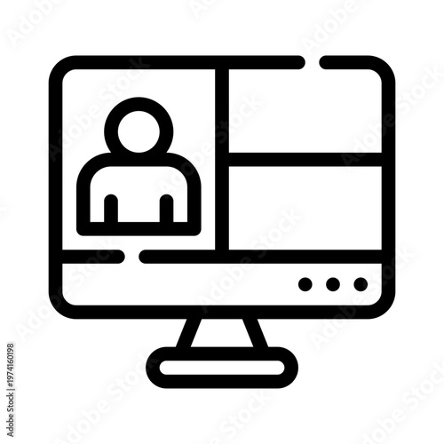 webinar line icon