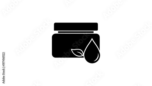 skincare icon logo vector in black and white in editable file, skincare logos, skincare cream logo vector 