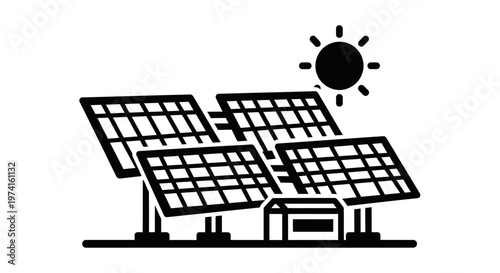 Solar panels renewable energy system.