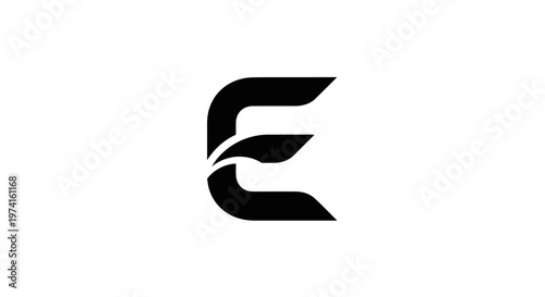 Stylized Letter E Logo Design.