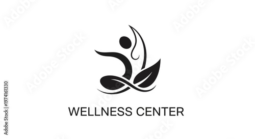 Wellness Center Logo Design Template.