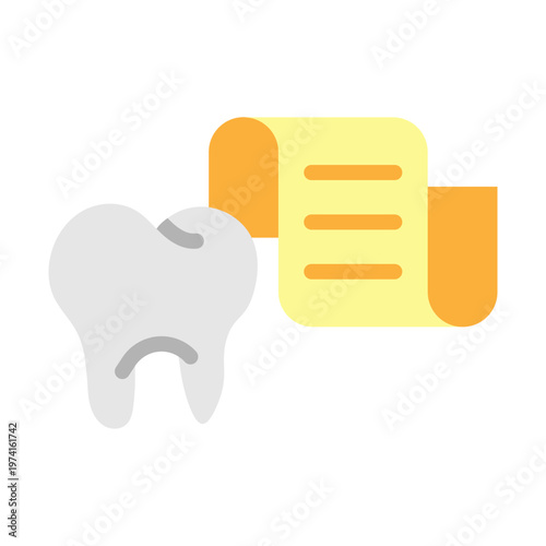 Dental Subscription Vector Flat Icon Design