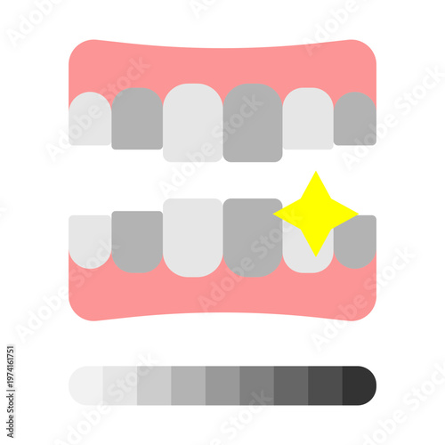 Teeth Whitening Vector Flat Icon Design