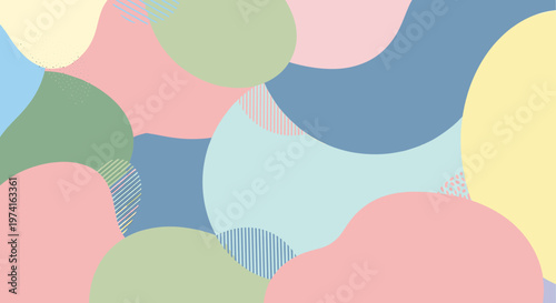 A calming and modern design with pink and green shapes, perfect for website backgrounds, social media posts, or conveying a sense of gentle creativity