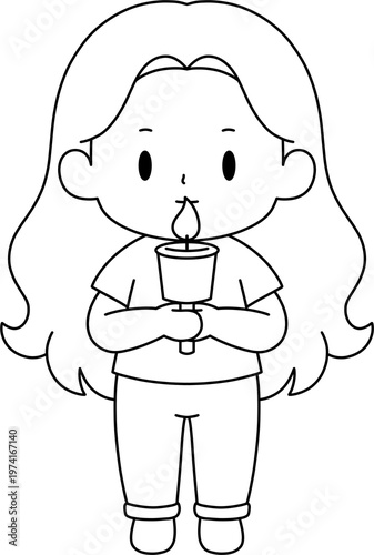 촛불집회 여 흑백